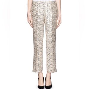 Tory Burch Silk Floral Printed Straight Pants